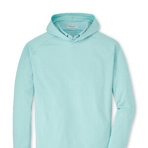 Peter Millar S Men's Cabana Blue Pine Performance Hoodie $150 NWT